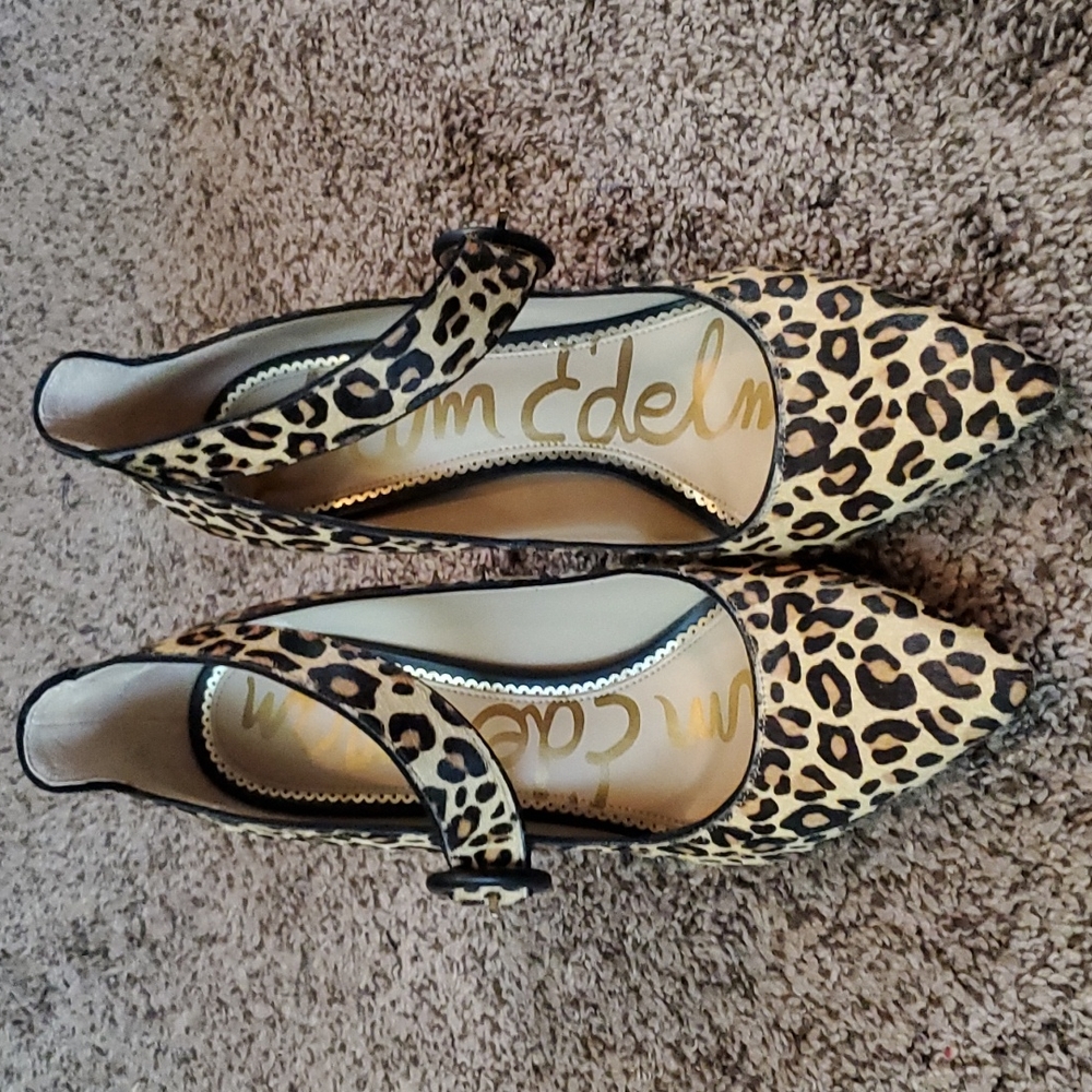 Sam Edelman Sz 8.5 Cheetah print heels